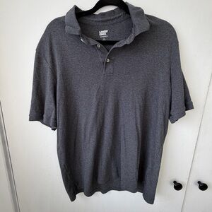 Lands’ End Charcoal Heather Polo Shirt – Men’s L | Everyday Classic Comfort